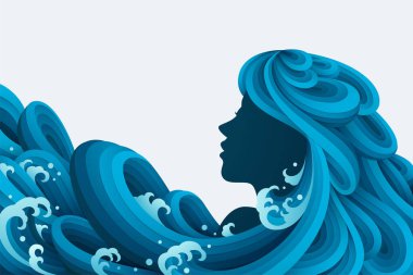 Kağıt kesiği kadın yüzü ve kadın günü konsepti.