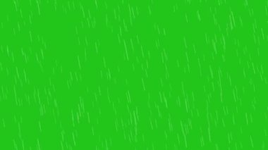 Green screen rain down falling and wind effect