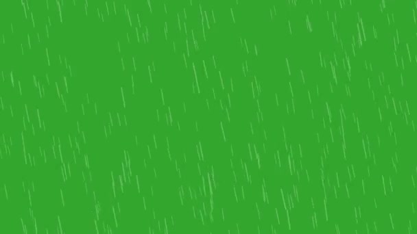 Green Screen Rain Falling Wind Effect — Vídeos de Stock