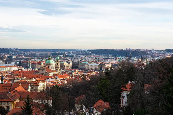 Vista Panorámica Del Centro Histórico Edificios Monumentos Ciudad Vieja Praga —  Fotos de Stock