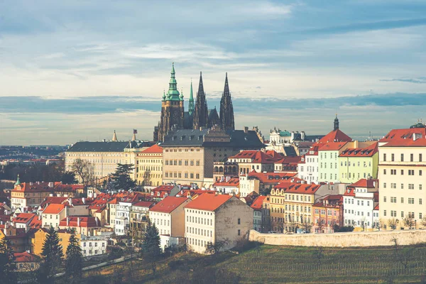 Vista Panorámica Del Centro Histórico Edificios Monumentos Ciudad Vieja Praga —  Fotos de Stock