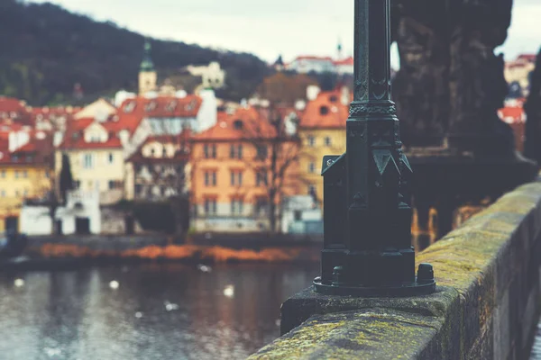 View Colorful Old Houses Famous Charles Bridge Historical Center Prague — Stockfoto