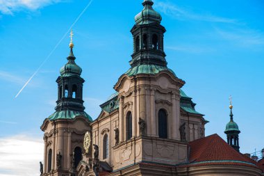 Historical buildings in the old center of Prague. Architecture and cityscape.