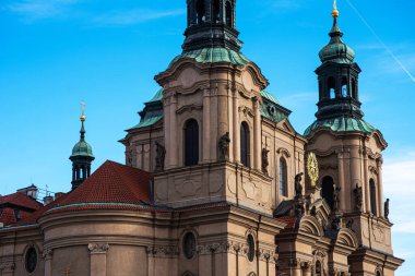 Historical buildings in the old center of Prague. Architecture and cityscape.