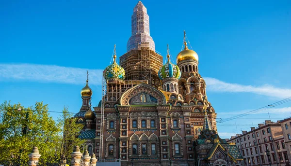 Famous Cathedral Church Savior Spilled Blood Cathedral Resurrection Petersburg Architecture — Stock Photo, Image