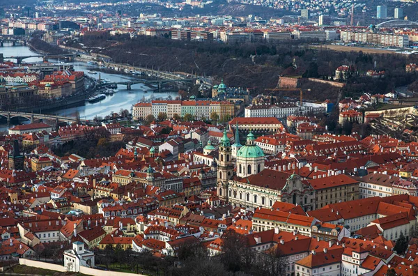 Dachblick Über Das Historische Zentrum Von Prag Tschechische Republik Prager — Stockfoto