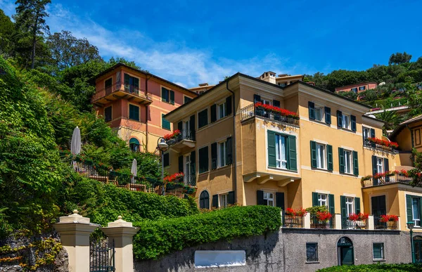 Colorful Mediterranean Buildings Spectacular Vacation Resort Portofino Liguria Italy Europe — Stock Photo, Image