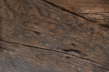 Yüzey zamanla aşınmış, eski ahşap arka plan. Kahverengi ahşap doku. Soyut arkaplan, boş şablon.