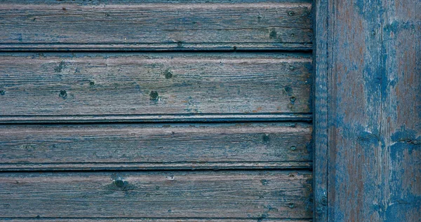 Ročník Dřeva Pozadí Staré Dřevěné Prkno Namalované Modrou Barvou Prkna — Stock fotografie