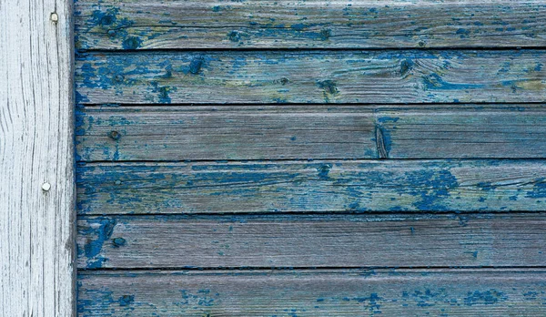 Fondo Legno Vintage Vecchia Tavola Legno Intemperie Dipinta Colore Blu — Foto Stock