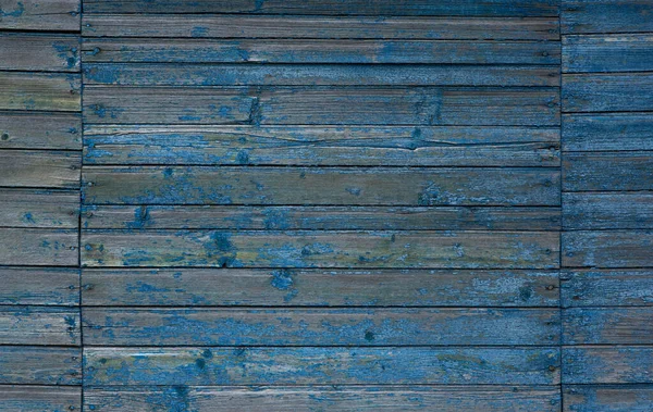 Fondo Legno Vintage Vecchia Tavola Legno Intemperie Dipinta Colore Blu — Foto Stock