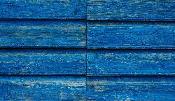 Vintage Wood Background Old Weathered Wooden Plank Painted Blue Color — Stock Photo, Image