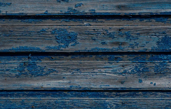 Fondo Legno Vintage Vecchia Tavola Legno Intemperie Dipinta Colore Blu — Foto Stock