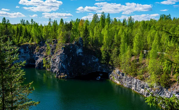 Vahşi doğada kuzey doğası. Pines göl kıyısında. Seyahat ve güzel yerlerin keşfi