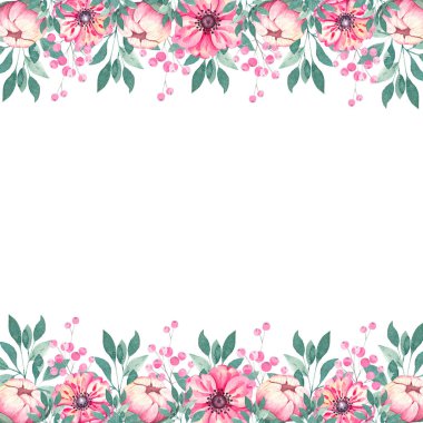 Deniz şakayığının suluboya çerçevesi 15