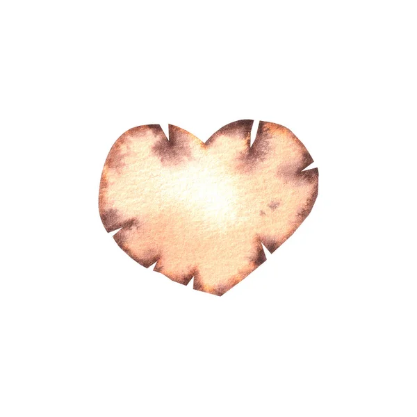 Сердце ко Дню Святого Валентина с акварелью — стоковое фото