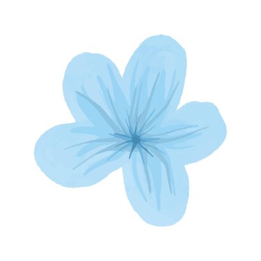 Beyaz arka planda elle çizilmiş suluboya çiçeğinin vektör boya elementi. Menüler, davetiyeler, düğün için kullan.