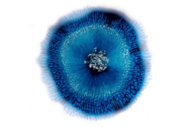 Epoksi reçineli patern. Mavi lekeli arka plan