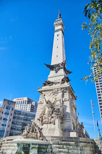 Indianapolis Żołnierze i marynarze Pomnik z bliska — Zdjęcie stockowe