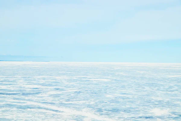 얼어붙은 호수 풍경 — 스톡 사진