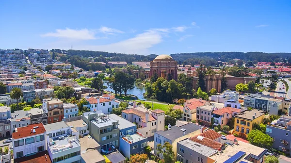 Obraz Powietrza San Francisco Kolorowe Domy Plaży — Zdjęcie stockowe