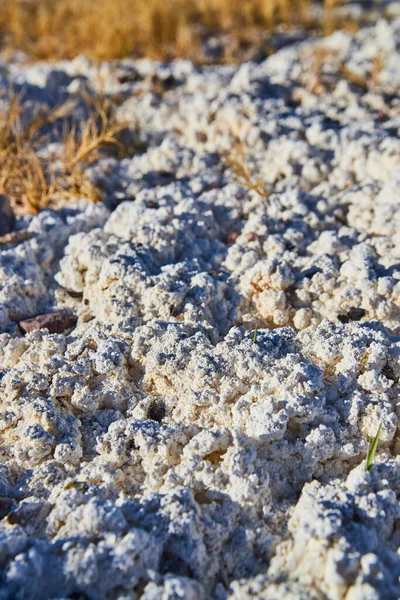 Εικόνα Από Λεπτομέρεια Μακροσκοπική Άποψη Του Ασυνήθιστου Λευκού Αμμώδη Τοπίο — Φωτογραφία Αρχείου