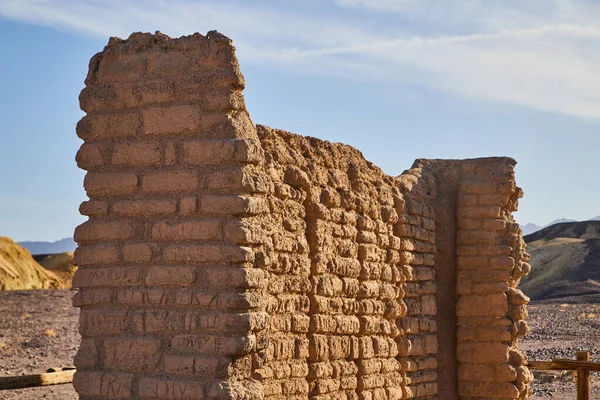 Imagen Detalle Muro Piedra Del Sitio Histórico Death Valley — Foto de Stock