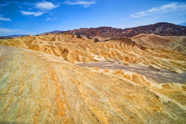 Bild Der Wüste Ikonische Zabriskie Point Death Valley Bei Tag — Stockfoto