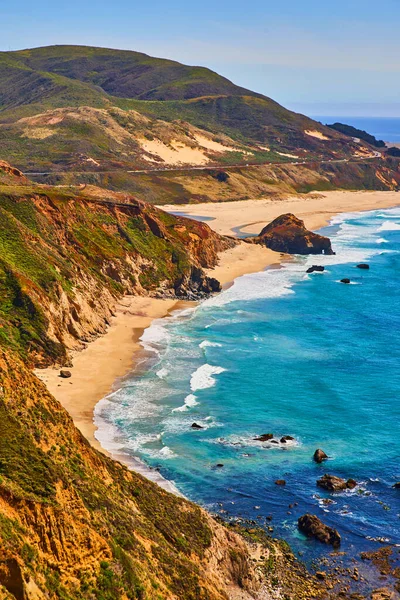 Immagine Incredibile Costa Occidentale Con Onde Oceaniche Colorate Spiagge Sabbiose — Foto Stock