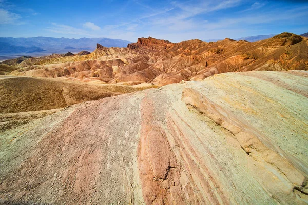 Bild Von Bunten Wüstengebirgssedimenten Death Valley — Stockfoto