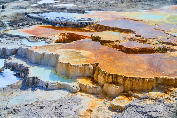 Imagen Terrazas Coloridas Mammoth Hot Springs Yellowstone —  Fotos de Stock
