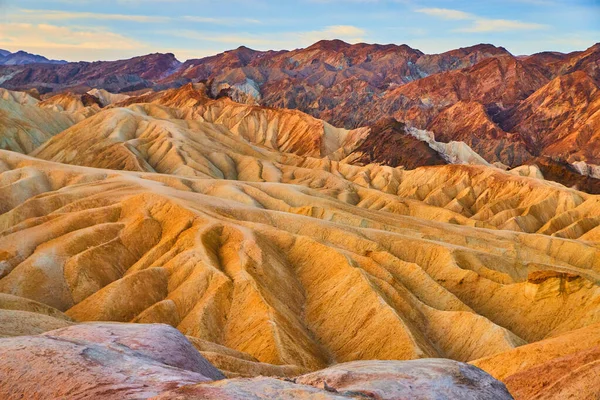 Immagine Onde Colorate Sedimenti All Alba Nelle Montagne Desertiche Della — Foto Stock