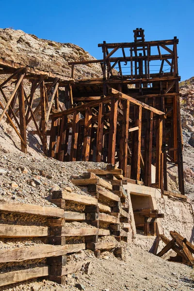 Bild Der Keane Wonder Mine Death Valley Alte Ausrüstung — Stockfoto