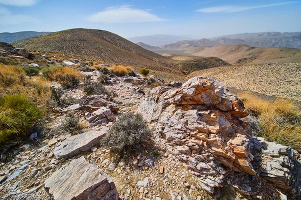 Imagem Caminhadas Longo Topo Das Montanhas Death Valley — Fotografia de Stock