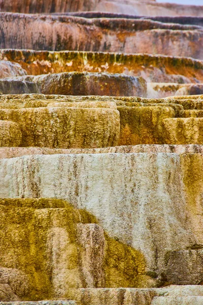 Image Beautiful Terraced Layers Yellowstone Hot Springs — Stock Photo, Image