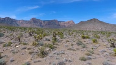 Las Vegas üzerinden Nevada Çölü üzerinde dağlarla uçarken çekilmiş bir video.