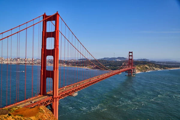 Image Sunset Light Golden Gate Bridge Northwest — Stock Photo, Image