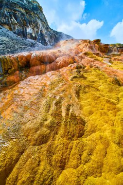 Yellowstone 'daki Sersemletici Tepe Bahar Terasları