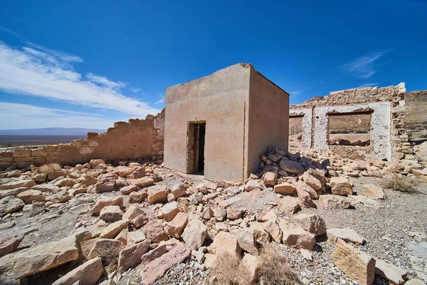 Imagen Rhyolite Ghost Town Estructuras Abandonadas Desierto — Foto de Stock