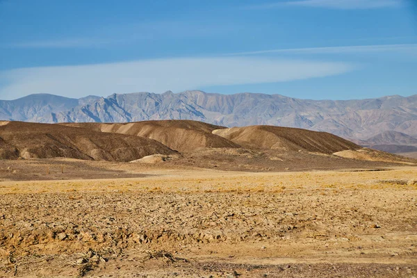 Imagem Planícies Camadas Montanhas Parque Death Valley — Fotografia de Stock