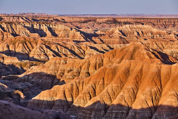 Afbeelding Van Prachtige Kleurrijke Badlands Bergen Bij Zonsopgang South Dakota — Stockfoto