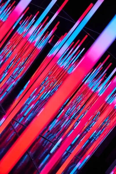 Image Abstract Angled Neon Lights Blue Red — Zdjęcie stockowe