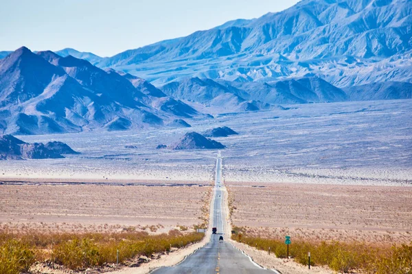 Image View Long Endless Road Going Desert Mountains — Stock Photo, Image