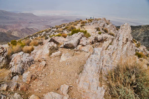 Imagem Vista Topo Montanha Vale Morte Com Pedregulhos Deserto — Fotografia de Stock