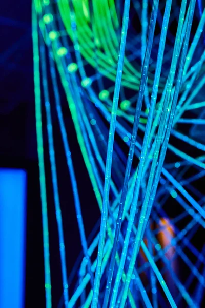Wizerunek Neon Światła Kije Spiralnym Wzorze — Zdjęcie stockowe