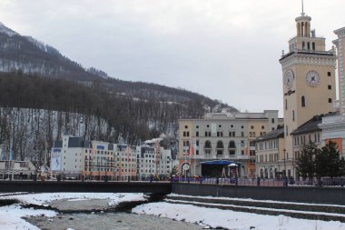 Kışın Rosa Khutor Kayak Köyü