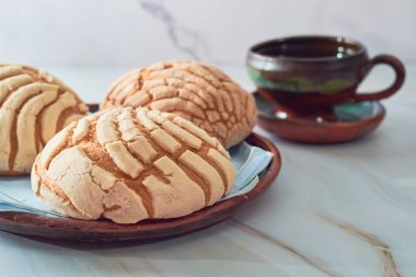 Orijinal concha, geleneksel Meksika tatlı ekmeği vanilya ve çikolatadan yapılır..