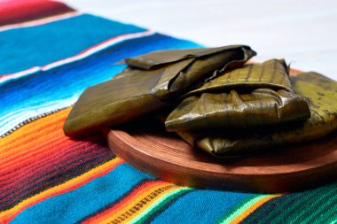 Meksika usulü Meksika usulü Meksika usulü Oaxaca Meksika usulü muz yaprakları.