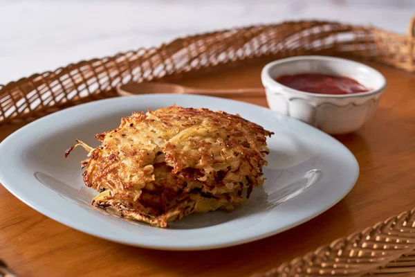 stock image Potato Pancakes. Vegetable fritters. Latkes