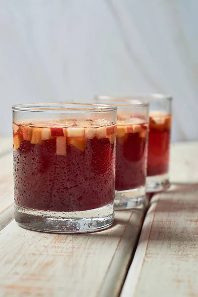 Clericot or sangria, cocktail with refreshing fruit.